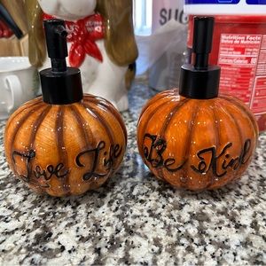Pumpkin soap dispenser